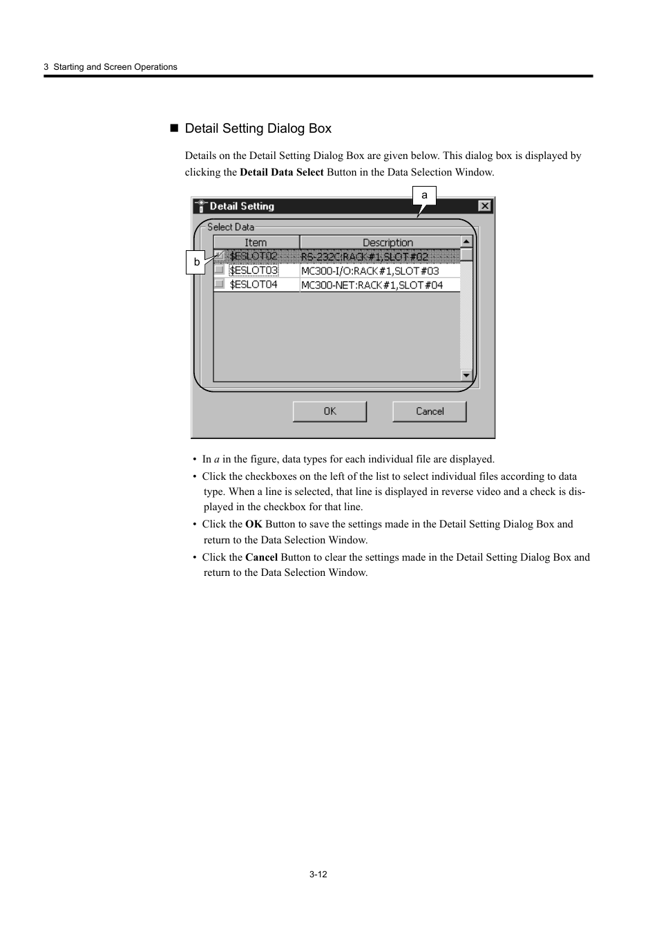 Detail setting dialog box | Yaskawa MP900 Series MPLoader User Manual | Page 30 / 41
