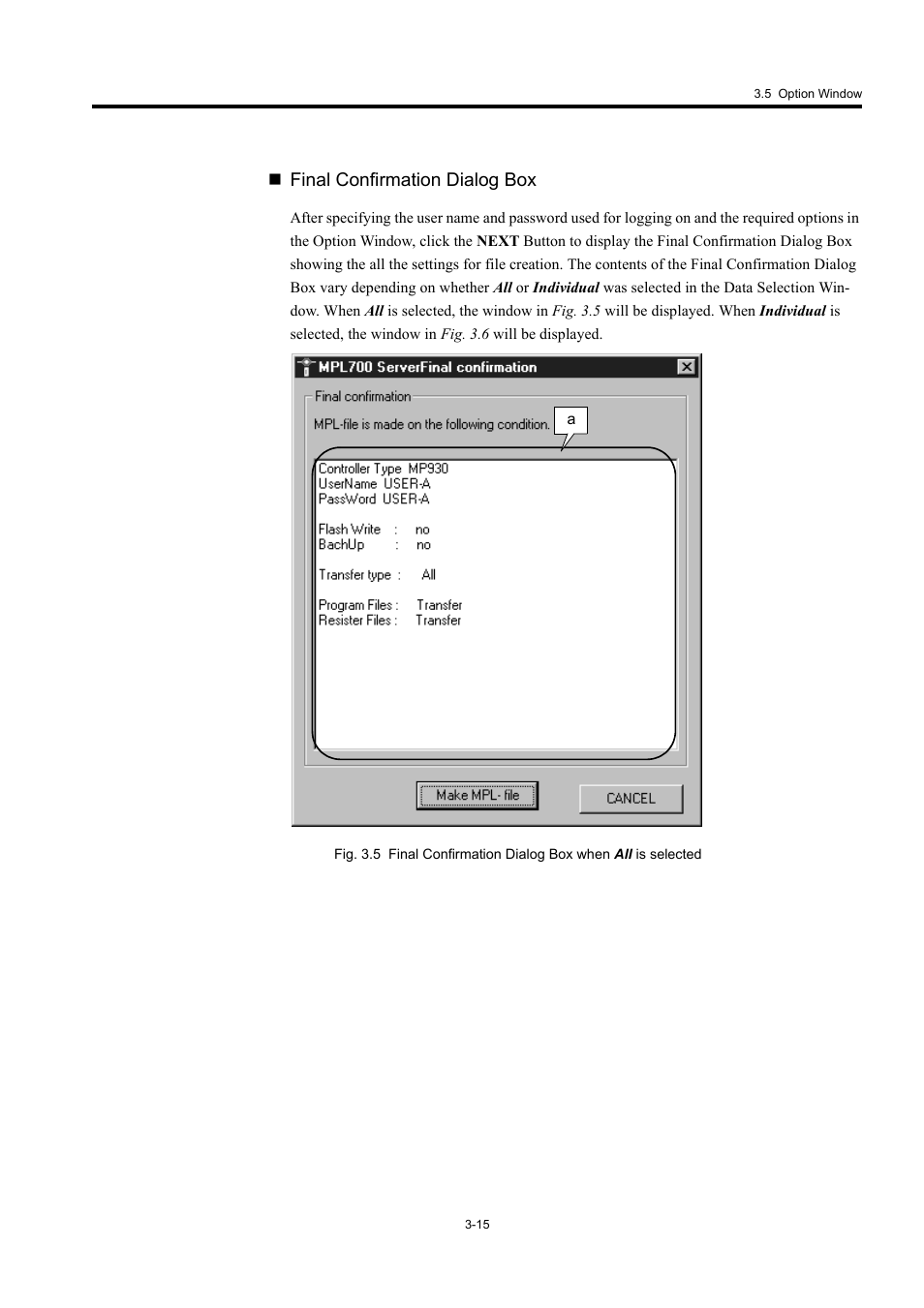 Final confirmation dialog box | Yaskawa MP900 Series MPLoader User Manual | Page 33 / 41