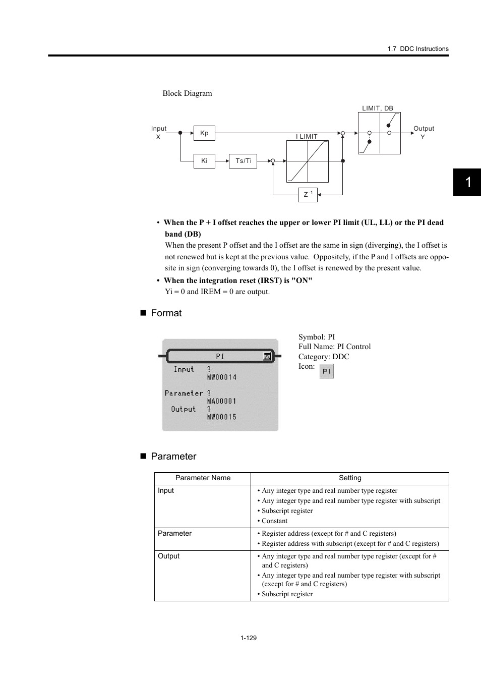 Format  parameter | Yaskawa MP900 Series Machine Controller New Ladder Editor User Manual | Page 139 / 250