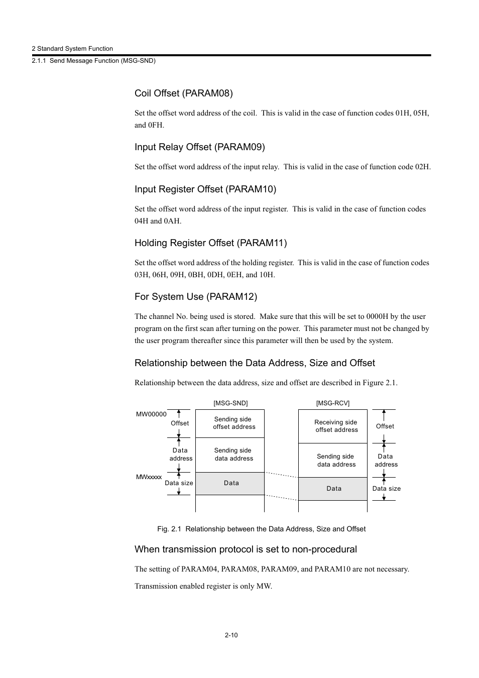 Coil offset (param08), Input relay offset (param09), Input register offset (param10) | Holding register offset (param11), For system use (param12) | Yaskawa MP900 Series Machine Controller New Ladder Editor User Manual | Page 203 / 250