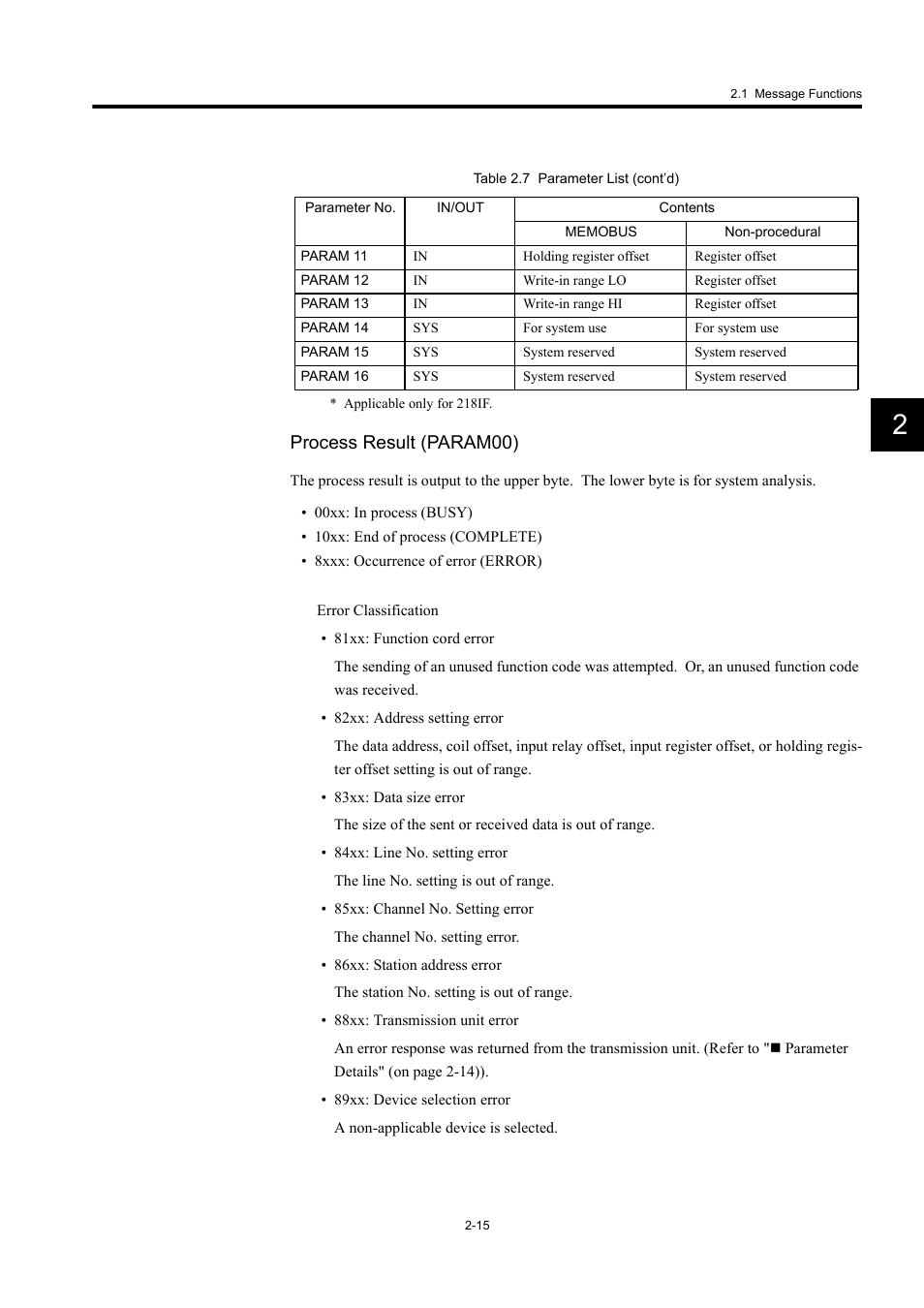 Process result (param00) | Yaskawa MP900 Series Machine Controller New Ladder Editor User Manual | Page 208 / 250