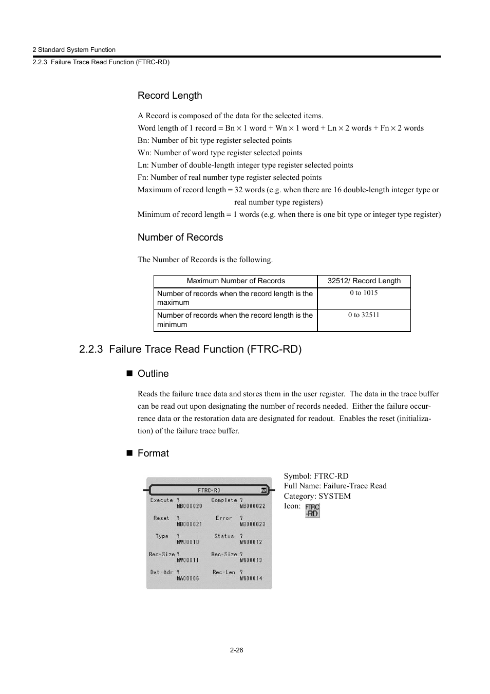 3 failure trace read function (ftrc-rd) | Yaskawa MP900 Series Machine Controller New Ladder Editor User Manual | Page 219 / 250