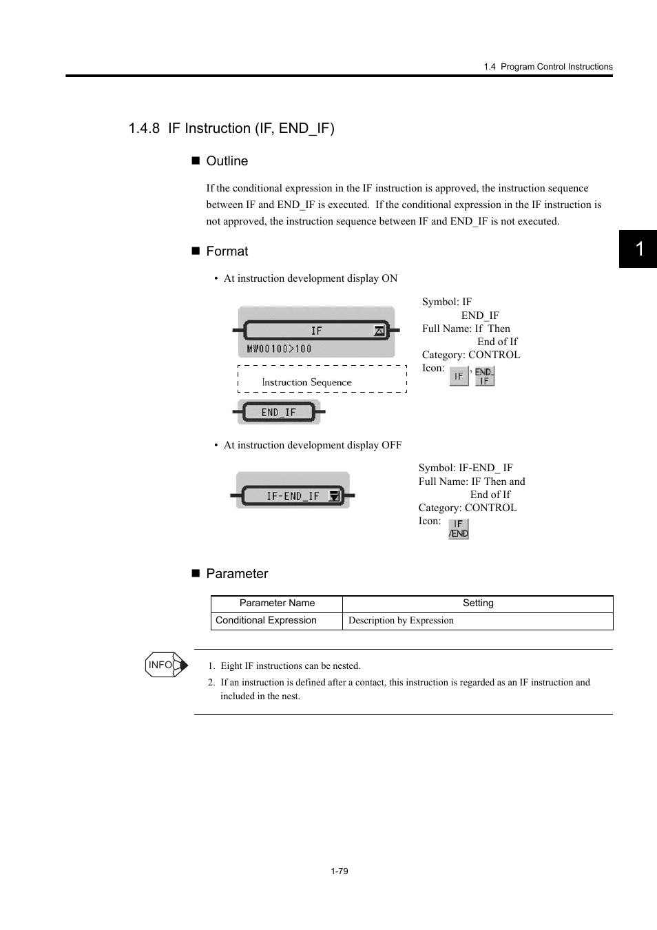 8 if instruction (if, end_if) | Yaskawa MP900 Series Machine Controller New Ladder Editor User Manual | Page 89 / 250