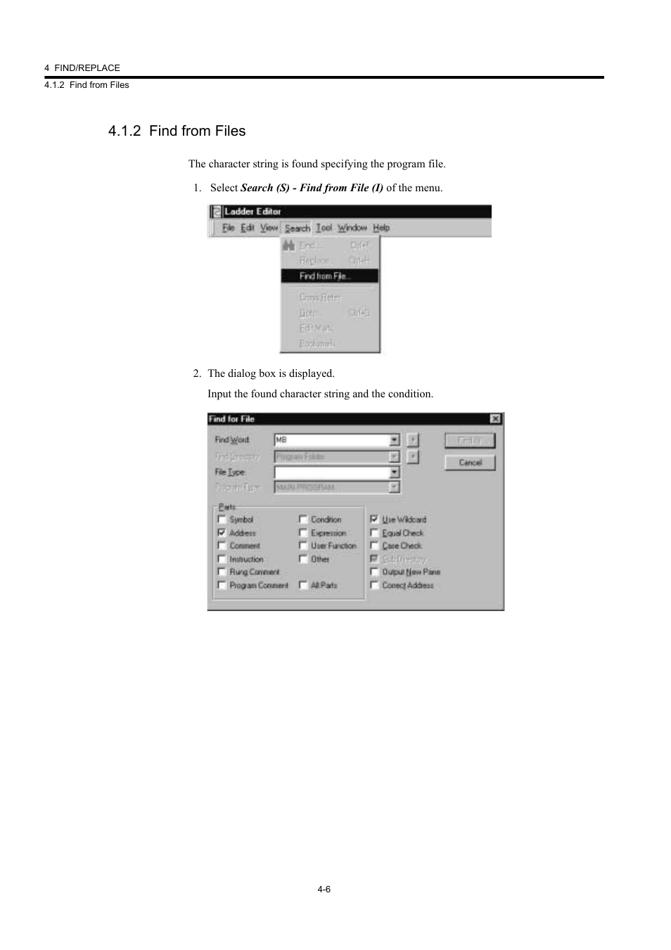 2 find from files | Yaskawa MP900 Series Machine Controller New Ladder Editor User Manual | Page 134 / 226