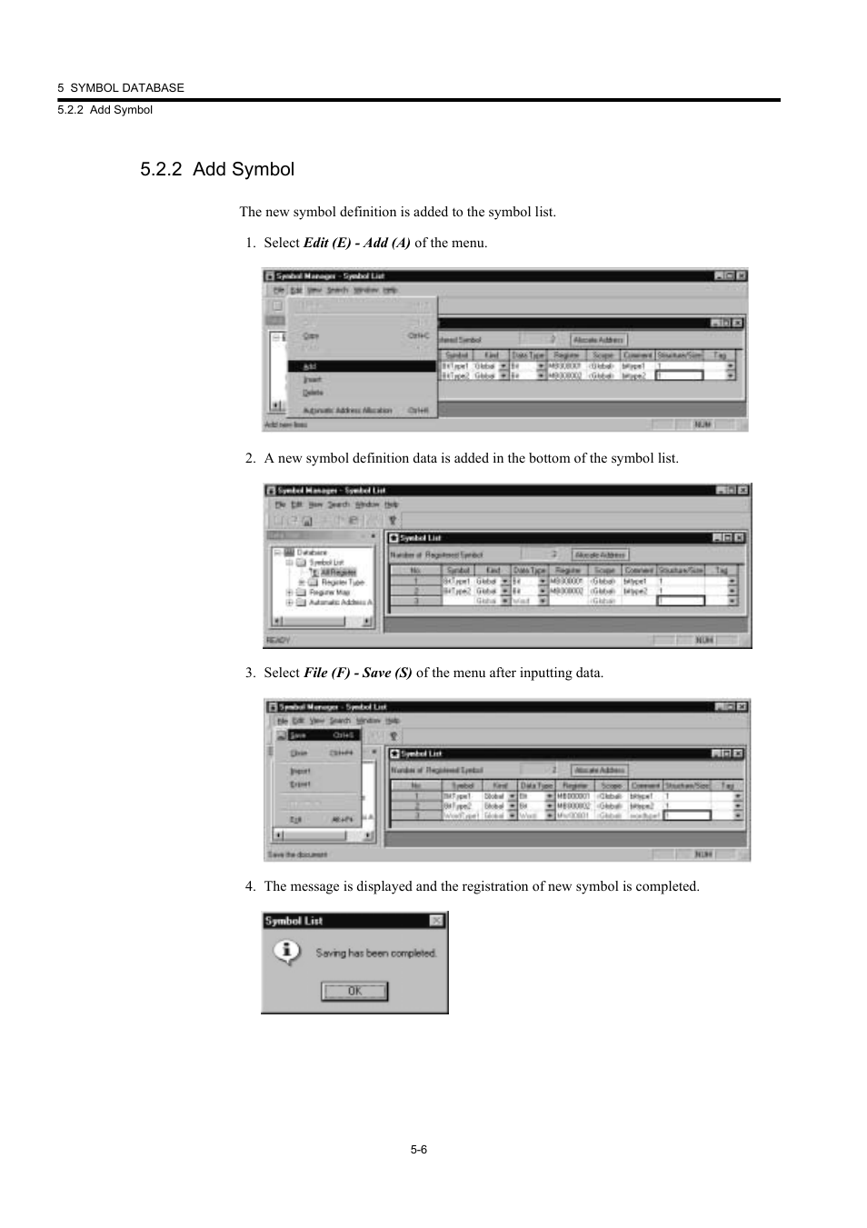 2 add symbol | Yaskawa MP900 Series Machine Controller New Ladder Editor User Manual | Page 153 / 226
