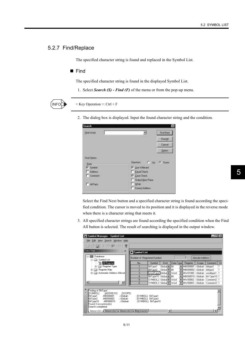 7 find/replace | Yaskawa MP900 Series Machine Controller New Ladder Editor User Manual | Page 158 / 226