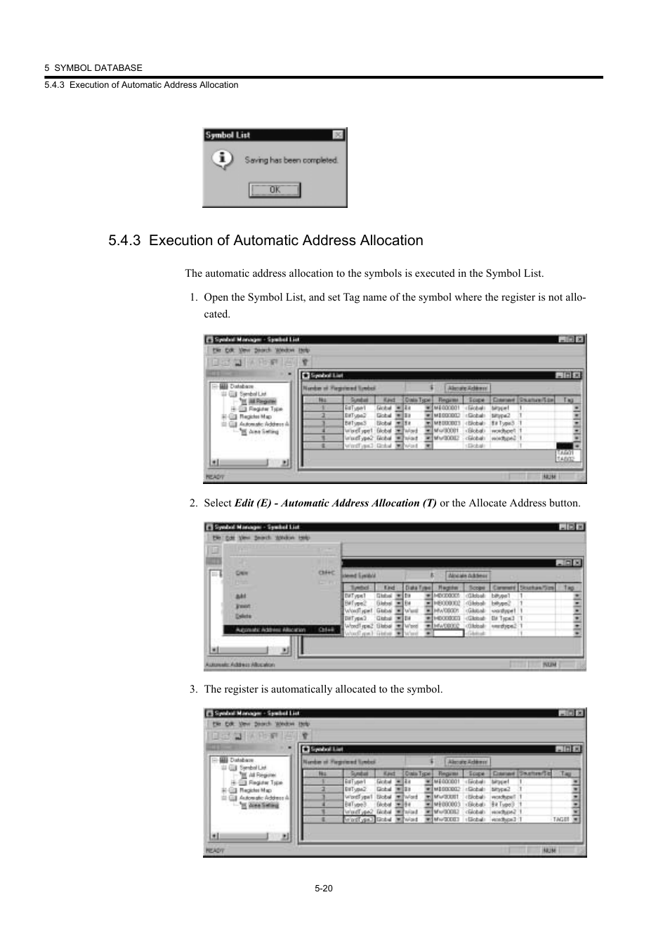 3 execution of automatic address allocation | Yaskawa MP900 Series Machine Controller New Ladder Editor User Manual | Page 167 / 226