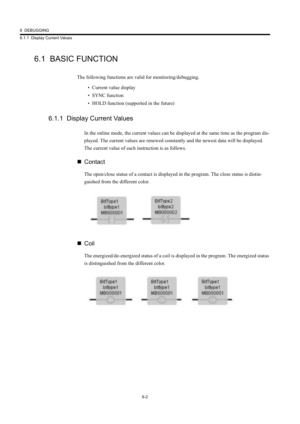 1 basic function, 1 display current values | Yaskawa MP900 Series Machine Controller New Ladder Editor User Manual | Page 176 / 226