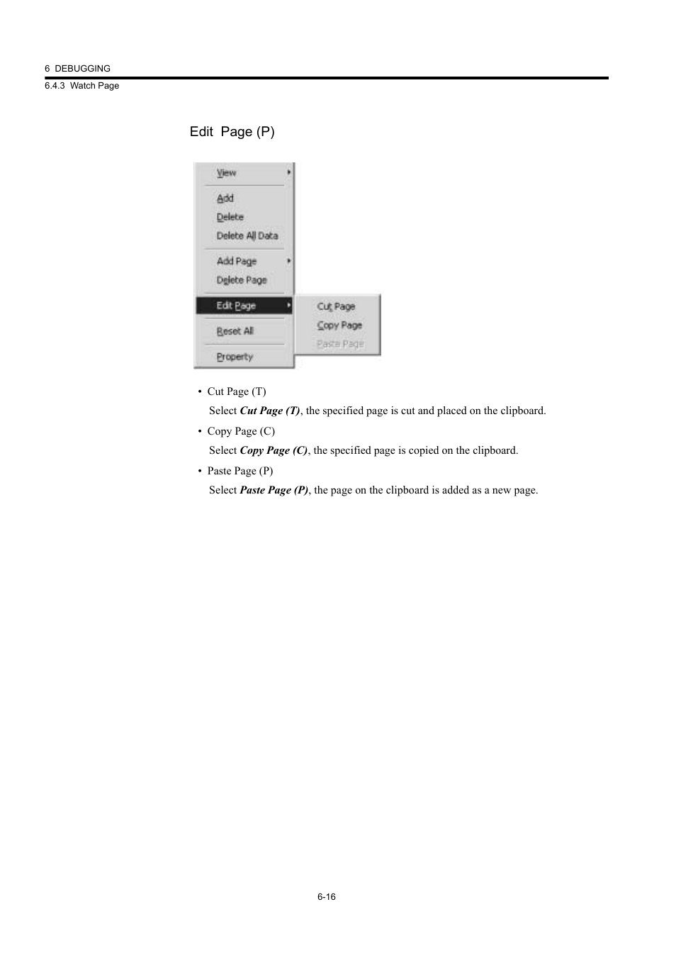 Edit page (p) | Yaskawa MP900 Series Machine Controller New Ladder Editor User Manual | Page 190 / 226