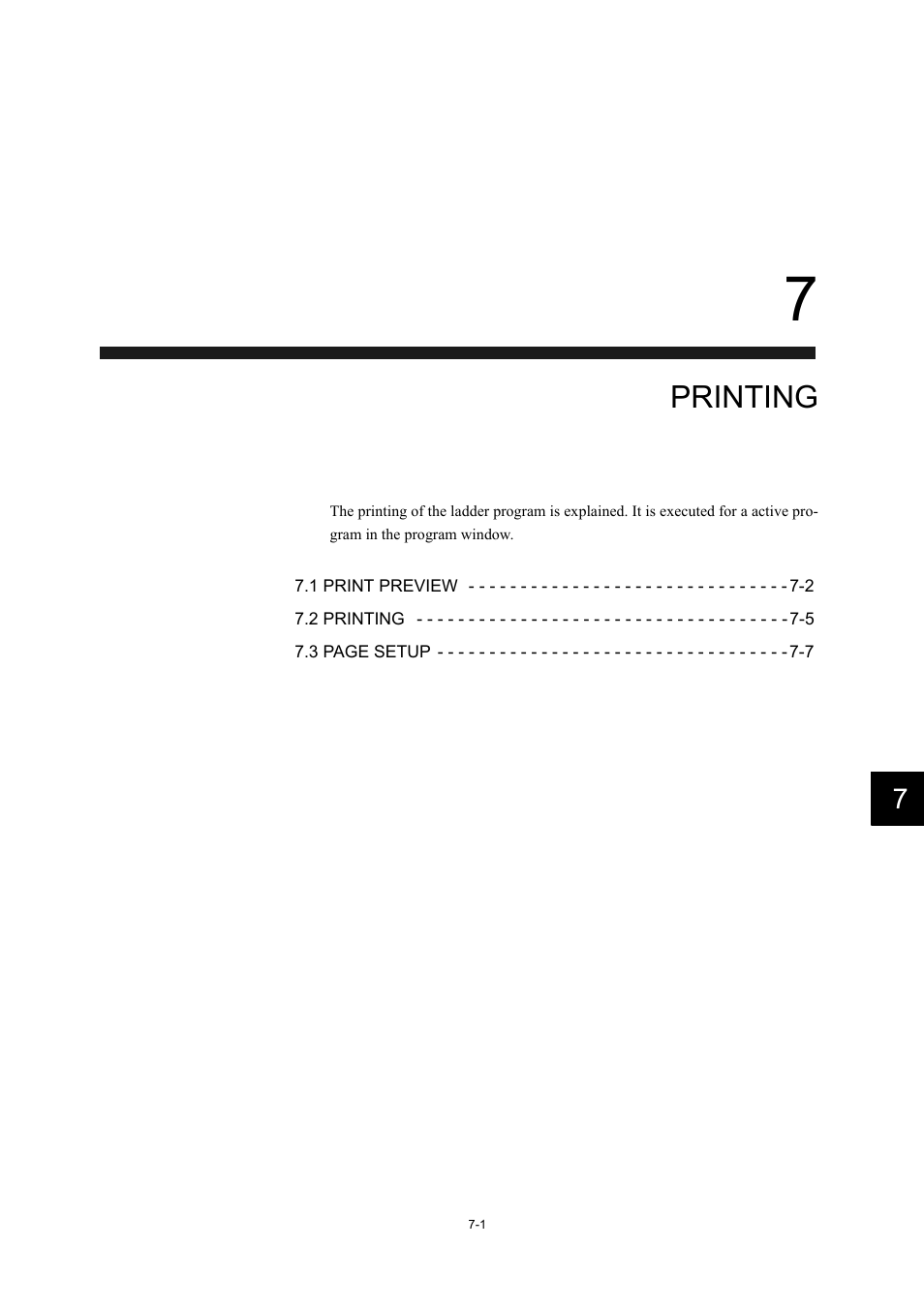 7 printing, Printing | Yaskawa MP900 Series Machine Controller New Ladder Editor User Manual | Page 198 / 226