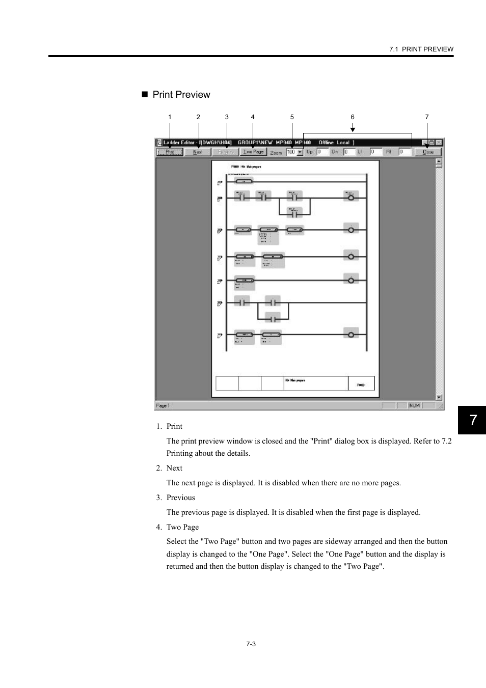Print preview | Yaskawa MP900 Series Machine Controller New Ladder Editor User Manual | Page 200 / 226