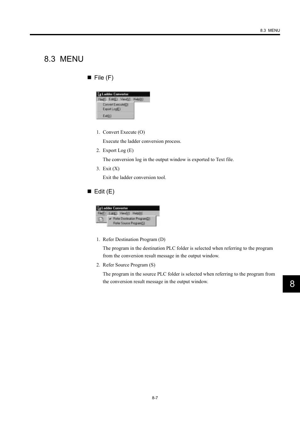 3 menu | Yaskawa MP900 Series Machine Controller New Ladder Editor User Manual | Page 212 / 226