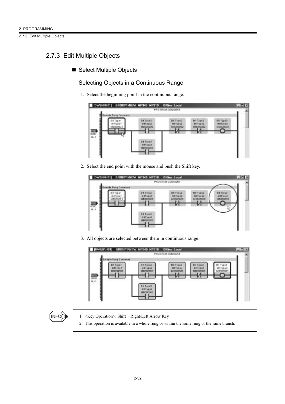 3 edit multiple objects | Yaskawa MP900 Series Machine Controller New Ladder Editor User Manual | Page 87 / 226