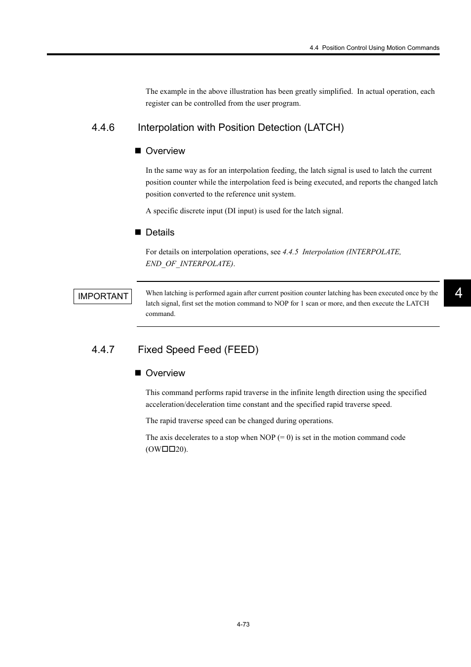 6 interpolation with position detection (latch), 7 fixed speed feed (feed) | Yaskawa MP920 User's Manual Design User Manual | Page 187 / 565