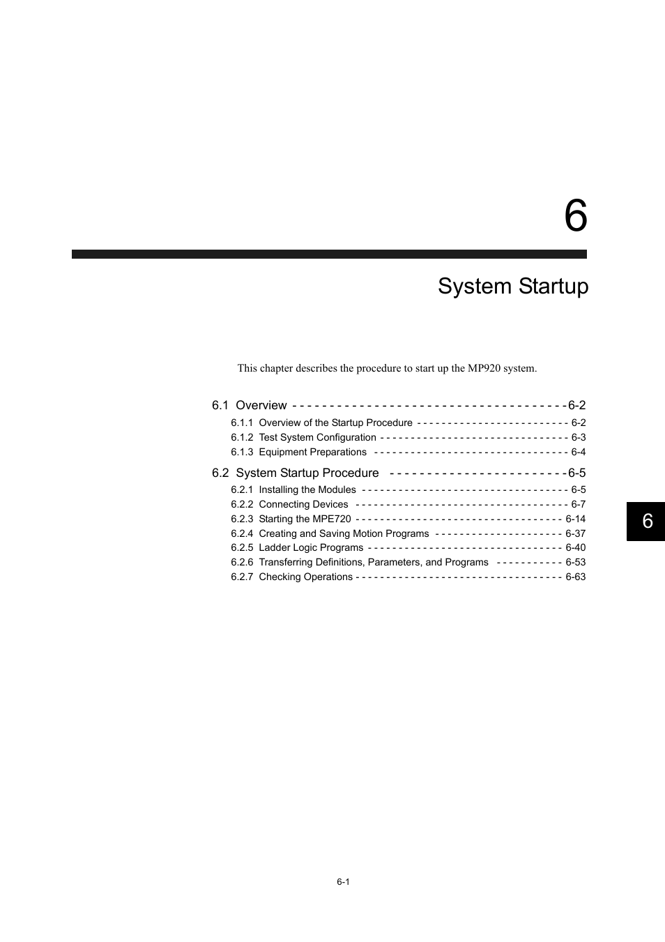 6 system startup, System startup | Yaskawa MP920 User's Manual Design User Manual | Page 331 / 565