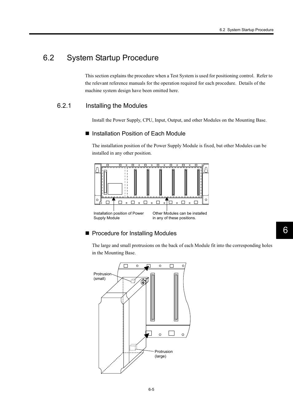 2 system startup procedure, 1 installing the modules | Yaskawa MP920 User's Manual Design User Manual | Page 335 / 565