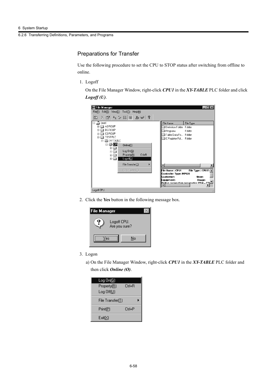 Preparations for transfer | Yaskawa MP920 User's Manual Design User Manual | Page 388 / 565