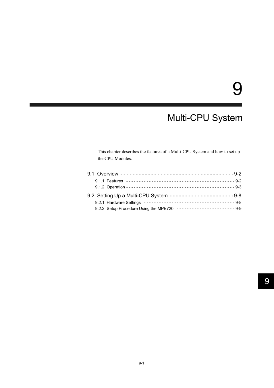 9 multi-cpu system, Multi-cpu system | Yaskawa MP920 User's Manual Design User Manual | Page 428 / 565
