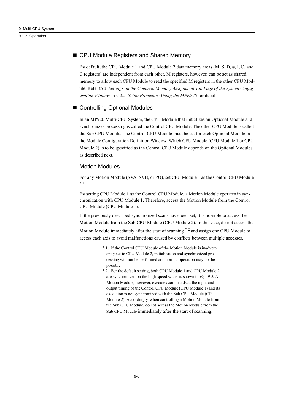 Controlling optional modules, Motion modules | Yaskawa MP920 User's Manual Design User Manual | Page 433 / 565