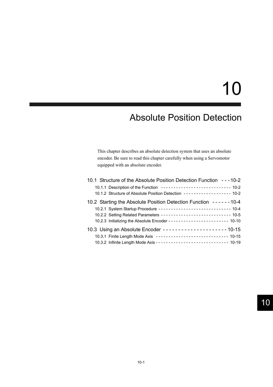 10 absolute position detection, Absolute position detection | Yaskawa MP920 User's Manual Design User Manual | Page 446 / 565
