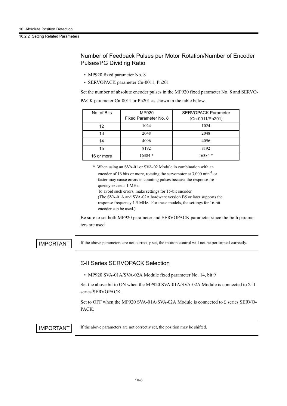 Σ-ii series servopack selection | Yaskawa MP920 User's Manual Design User Manual | Page 453 / 565
