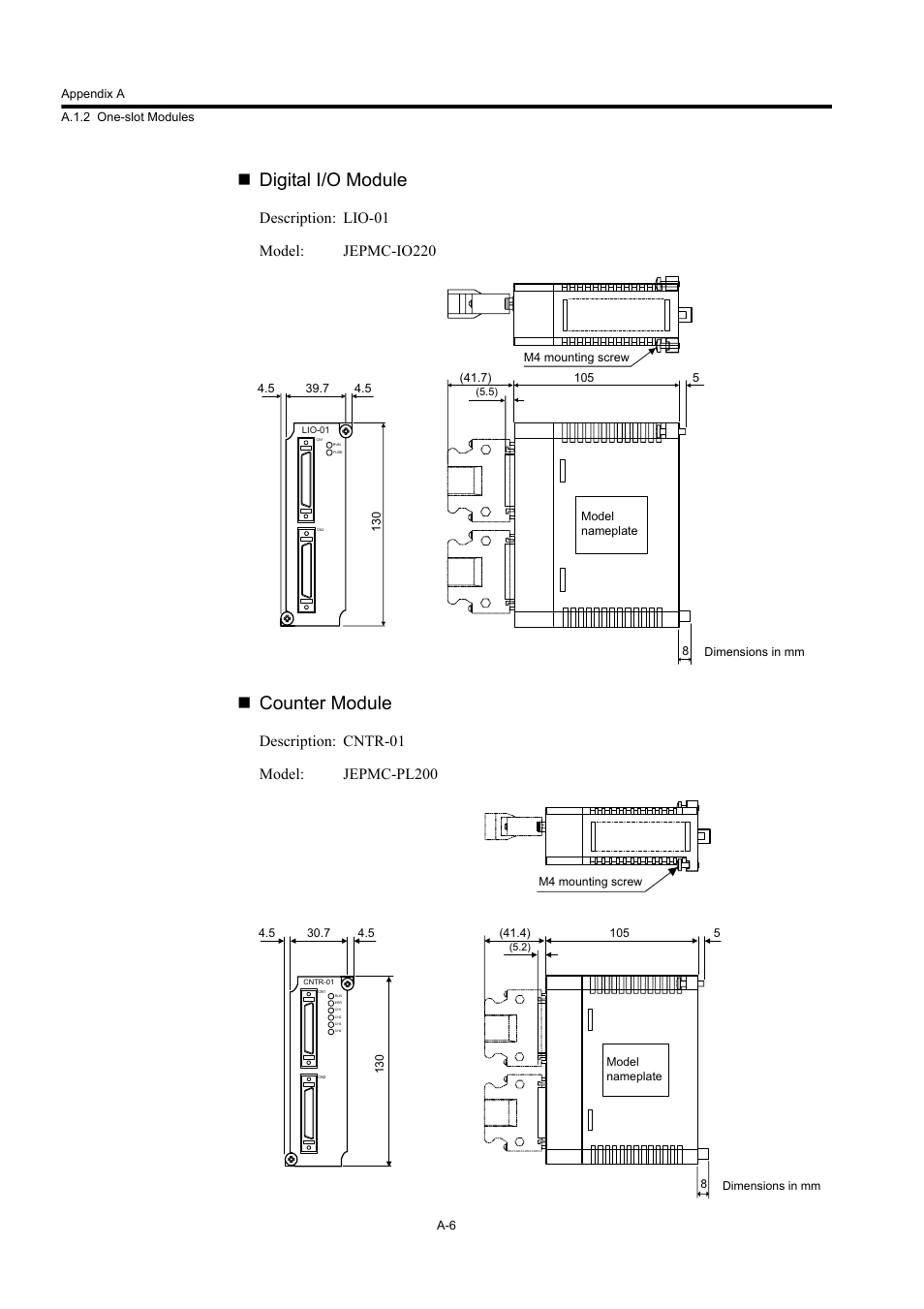 Digital i/o module, Counter module | Yaskawa MP920 User's Manual Design User Manual | Page 521 / 565