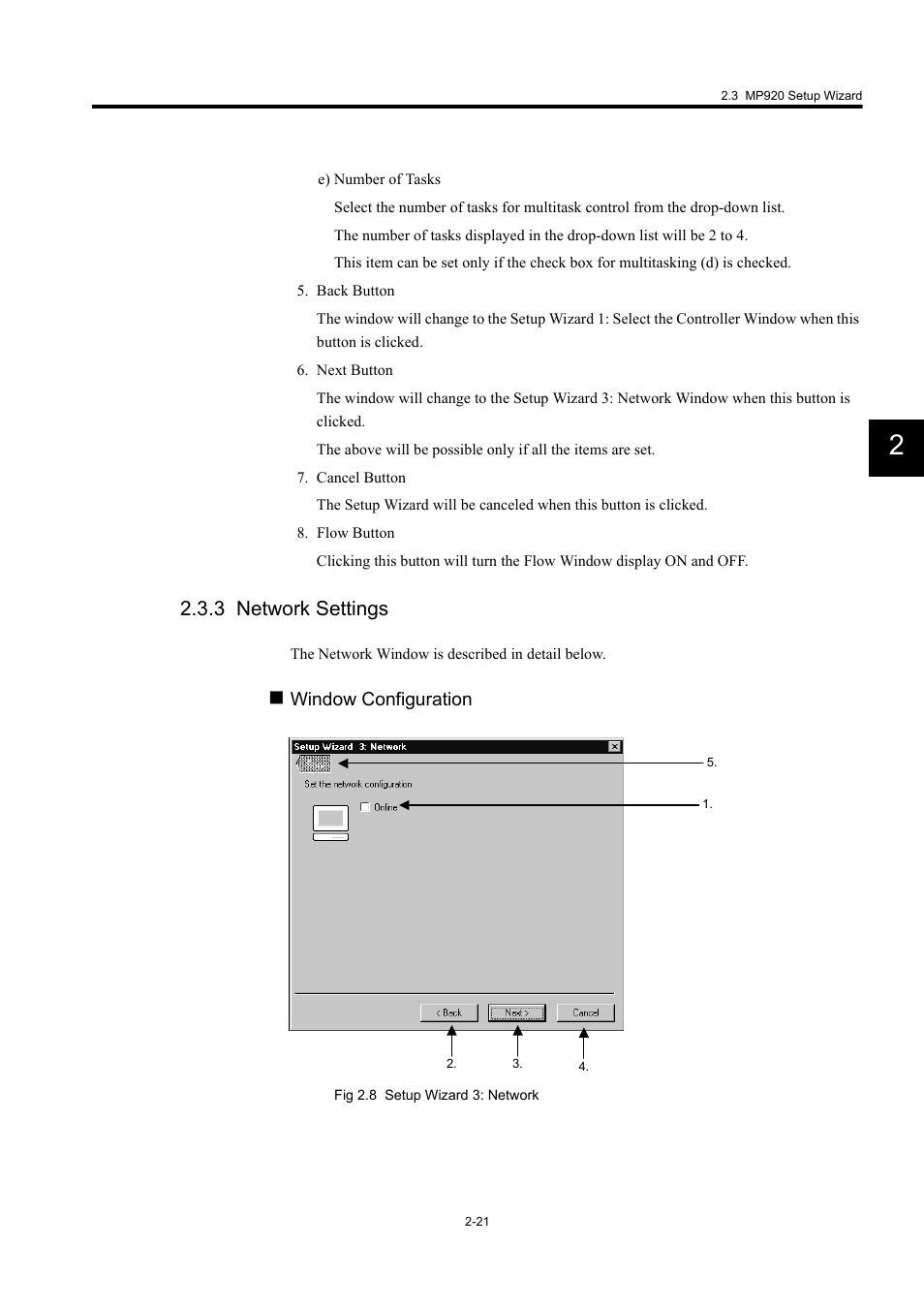 3 network settings, Window configuration | Yaskawa MP900 Series Machine Controller Programming Panel for Simple Operation User Manual | Page 33 / 140