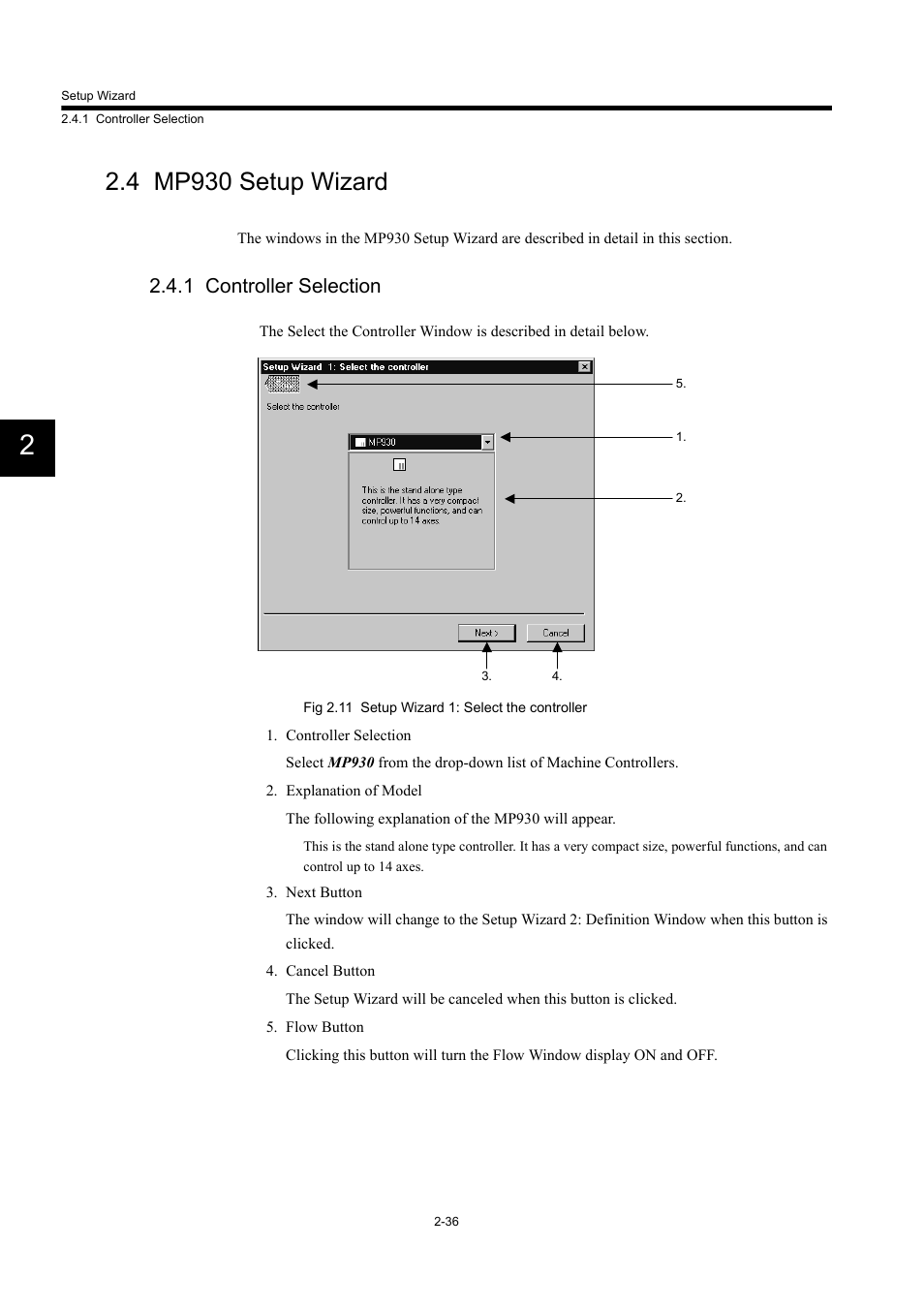 4 mp930 setup wizard, 1 controller selection | Yaskawa MP900 Series Machine Controller Programming Panel for Simple Operation User Manual | Page 48 / 140