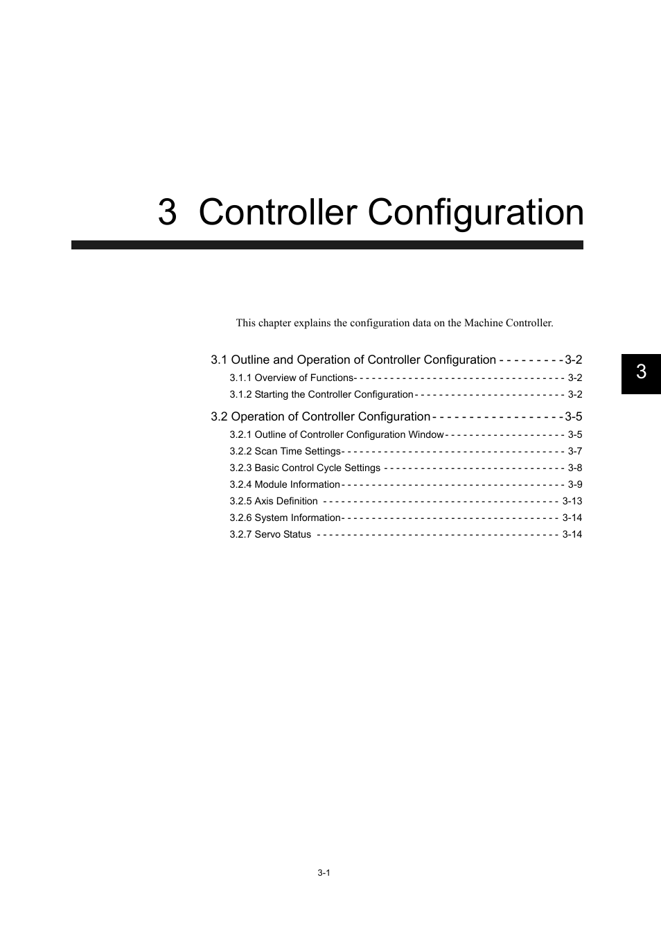 3 controller configuration | Yaskawa MP900 Series Machine Controller Programming Panel for Simple Operation User Manual | Page 71 / 140