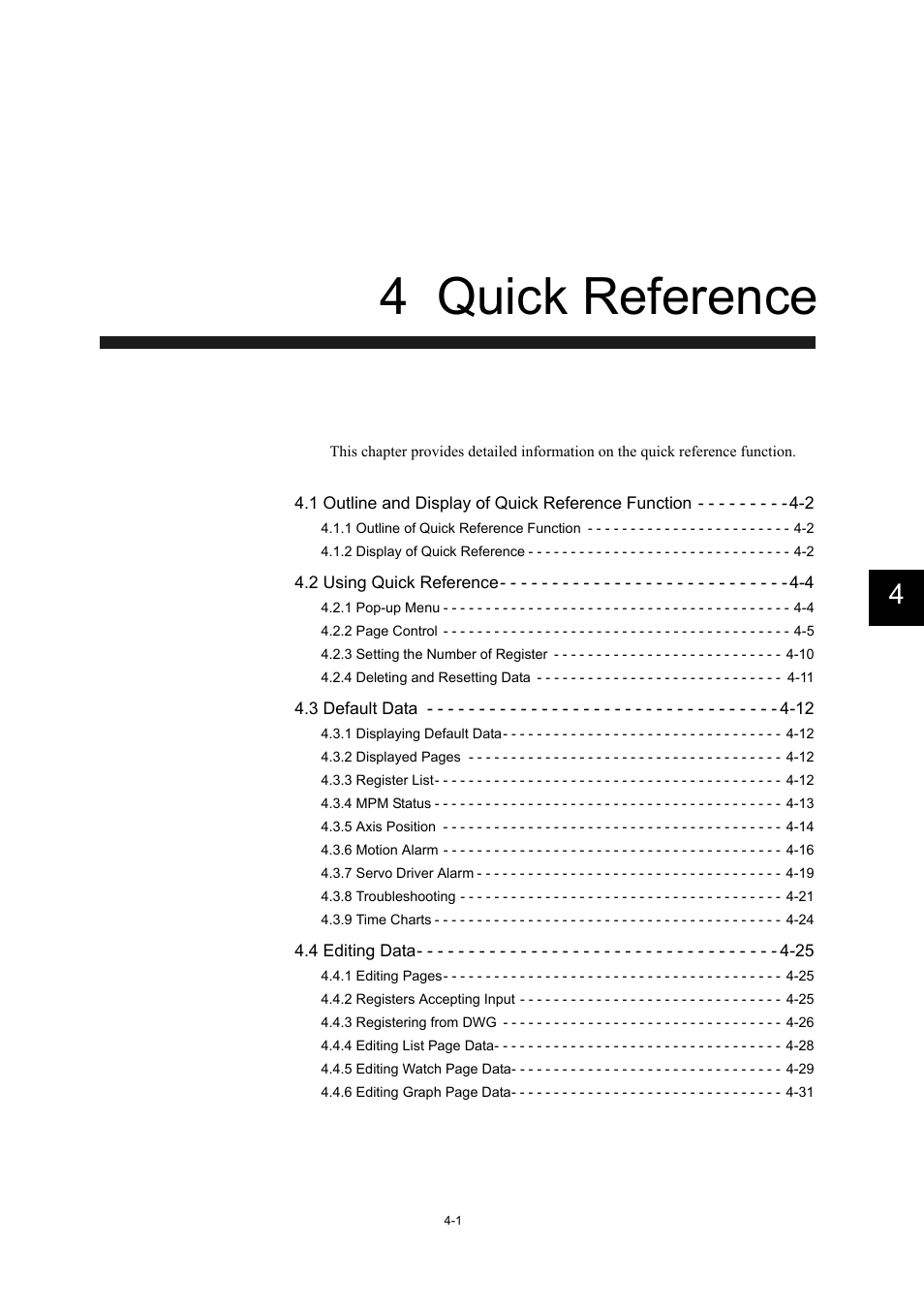 4 quick reference | Yaskawa MP900 Series Machine Controller Programming Panel for Simple Operation User Manual | Page 86 / 140