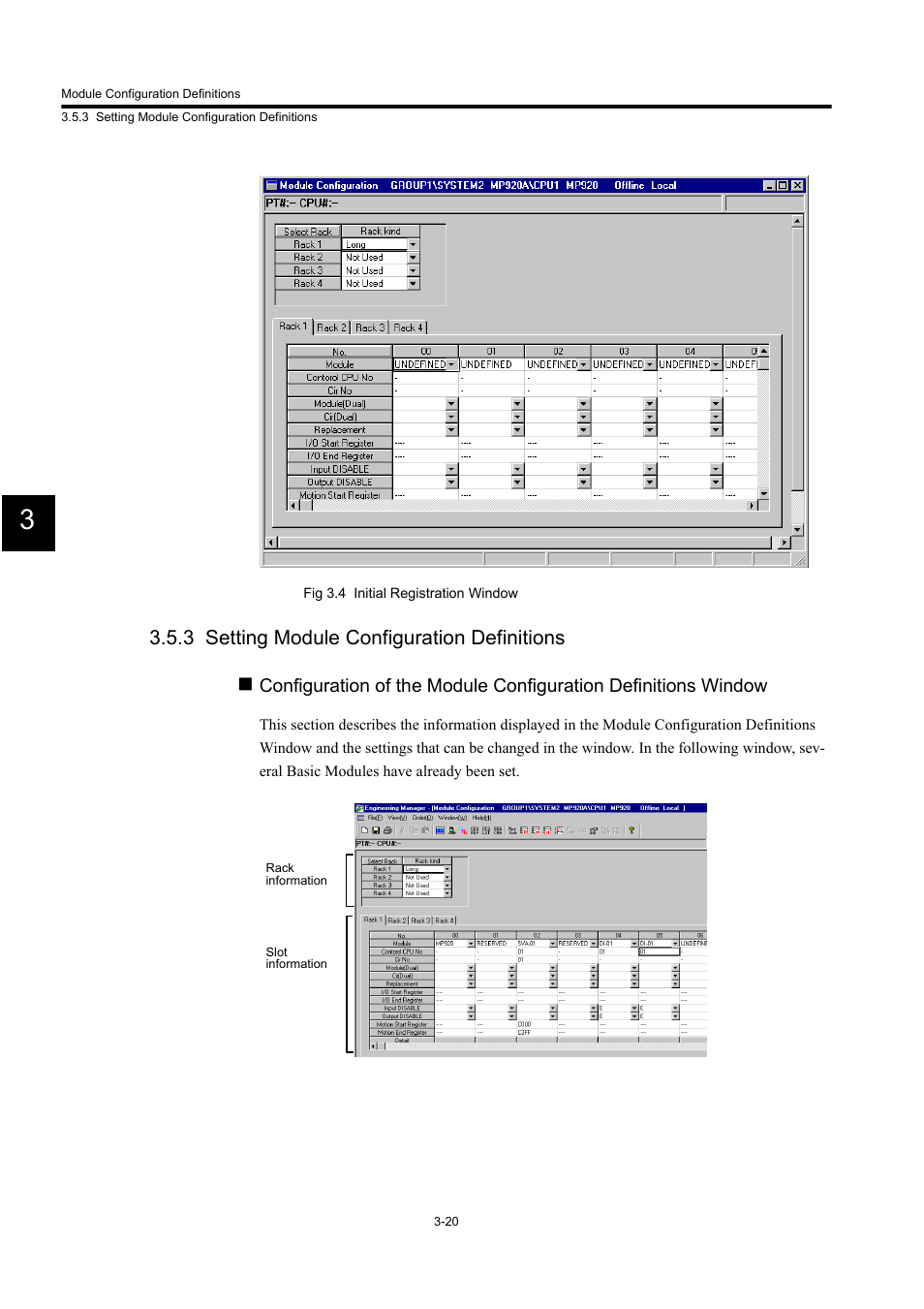 3 setting module configuration definitions | Yaskawa MP900 Series Machine Controller for Standard Operation User Manual | Page 115 / 509