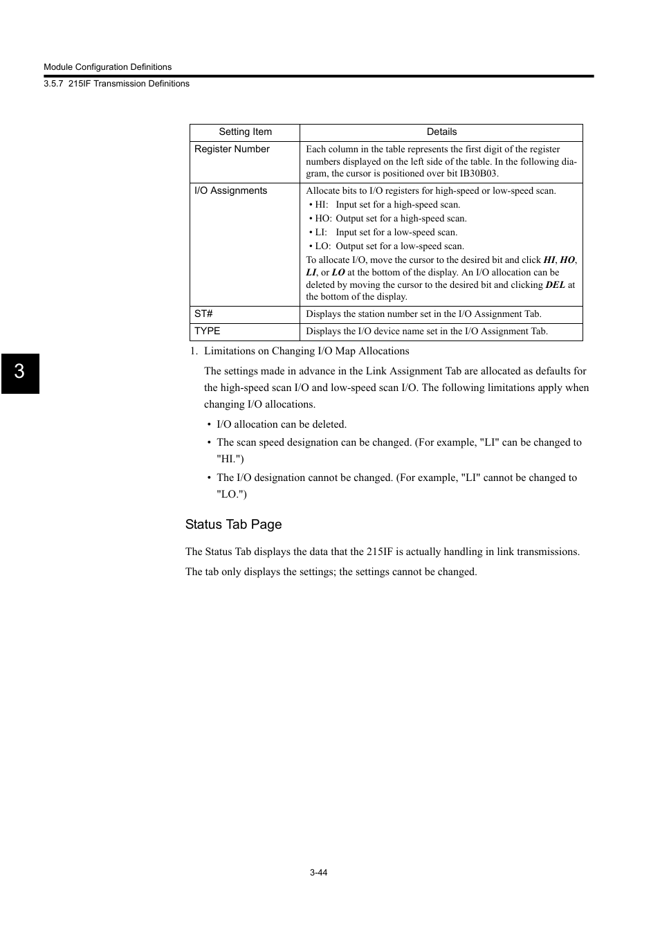 Status tab page | Yaskawa MP900 Series Machine Controller for Standard Operation User Manual | Page 139 / 509