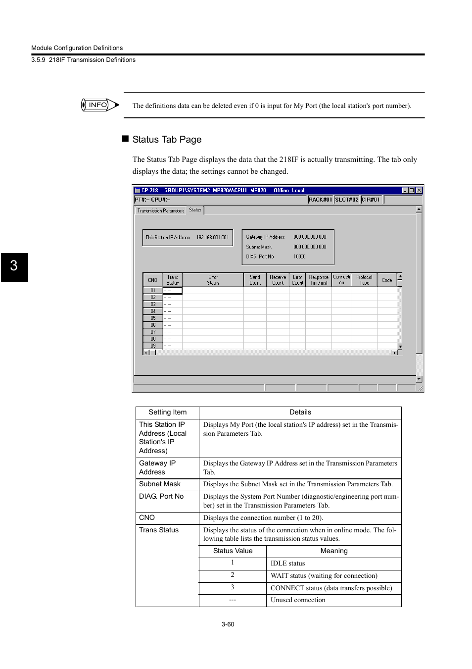 Status tab page | Yaskawa MP900 Series Machine Controller for Standard Operation User Manual | Page 155 / 509