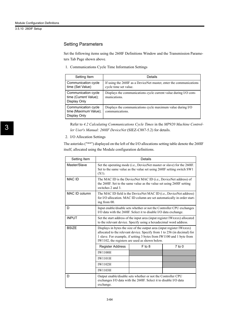 Setting parameters | Yaskawa MP900 Series Machine Controller for Standard Operation User Manual | Page 159 / 509