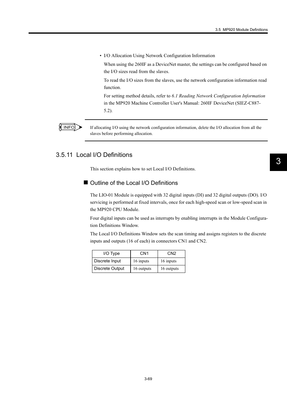 11 local i/o definitions, Outline of the local i/o definitions | Yaskawa MP900 Series Machine Controller for Standard Operation User Manual | Page 164 / 509