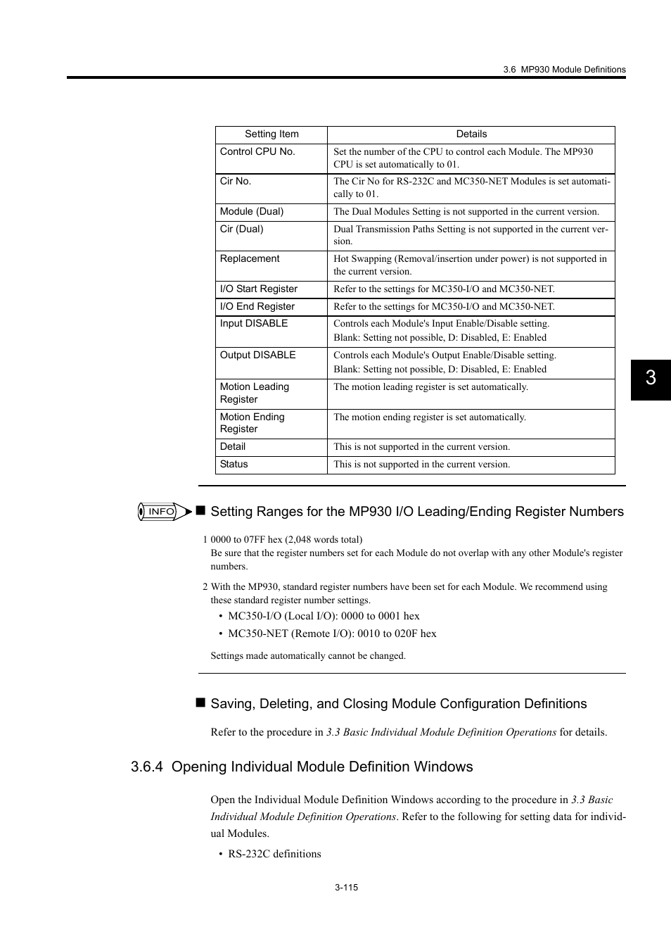 4 opening individual module definition windows | Yaskawa MP900 Series Machine Controller for Standard Operation User Manual | Page 210 / 509