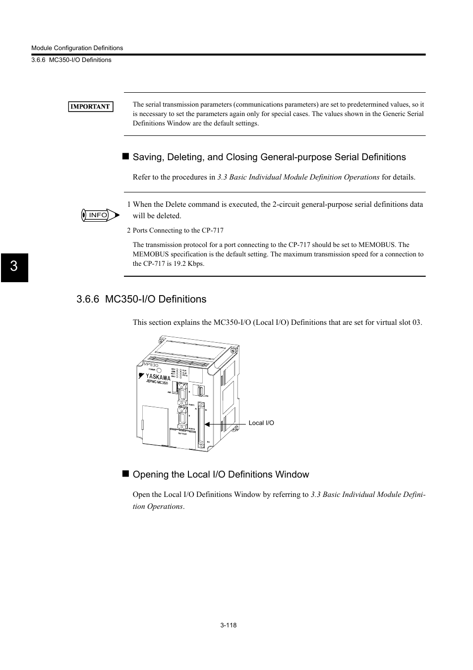 6 mc350-i/o definitions | Yaskawa MP900 Series Machine Controller for Standard Operation User Manual | Page 213 / 509