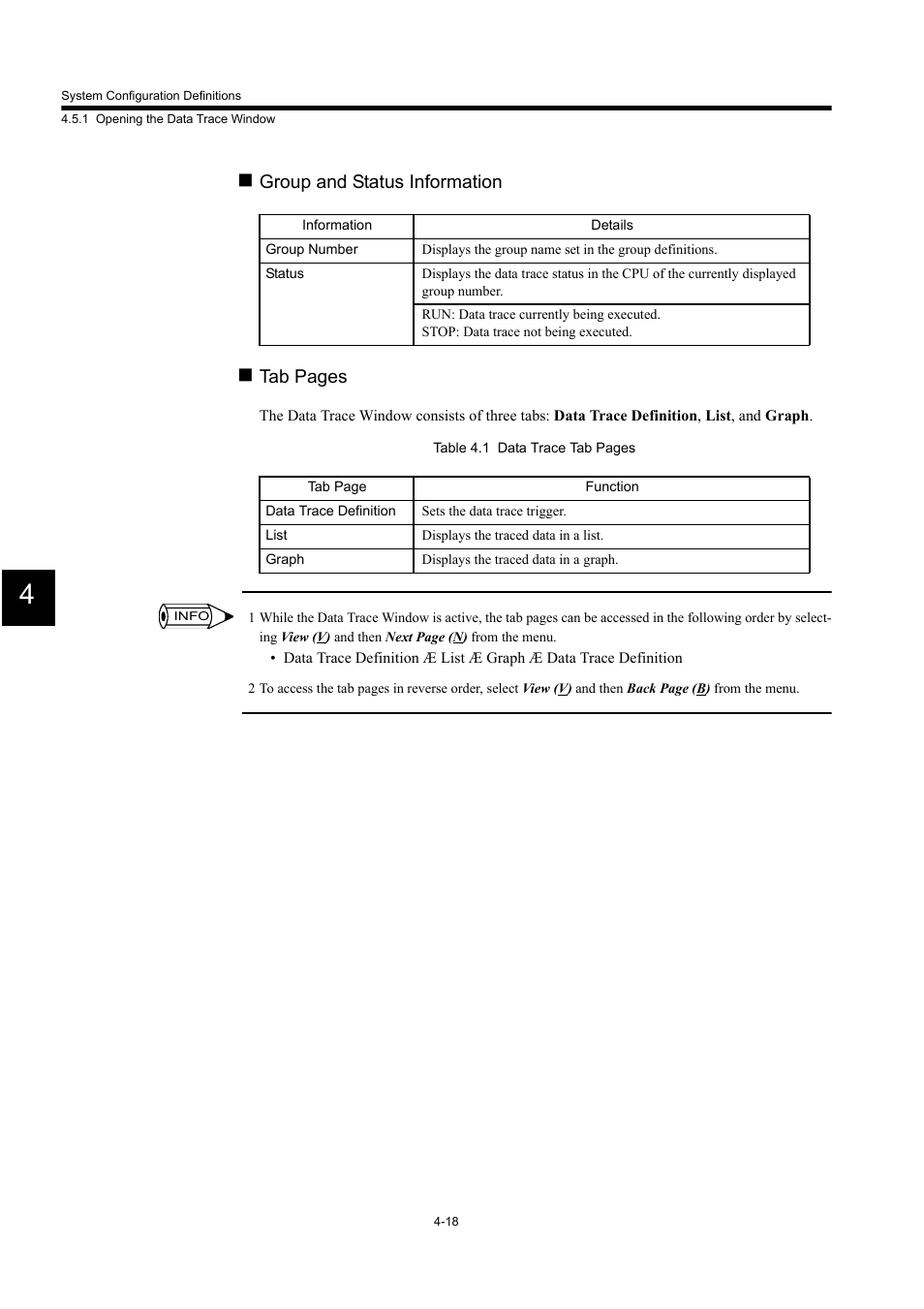 Group and status information, Tab pages | Yaskawa MP900 Series Machine Controller for Standard Operation User Manual | Page 275 / 509
