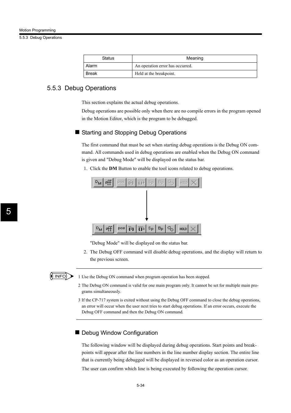 3 debug operations | Yaskawa MP900 Series Machine Controller for Standard Operation User Manual | Page 329 / 509