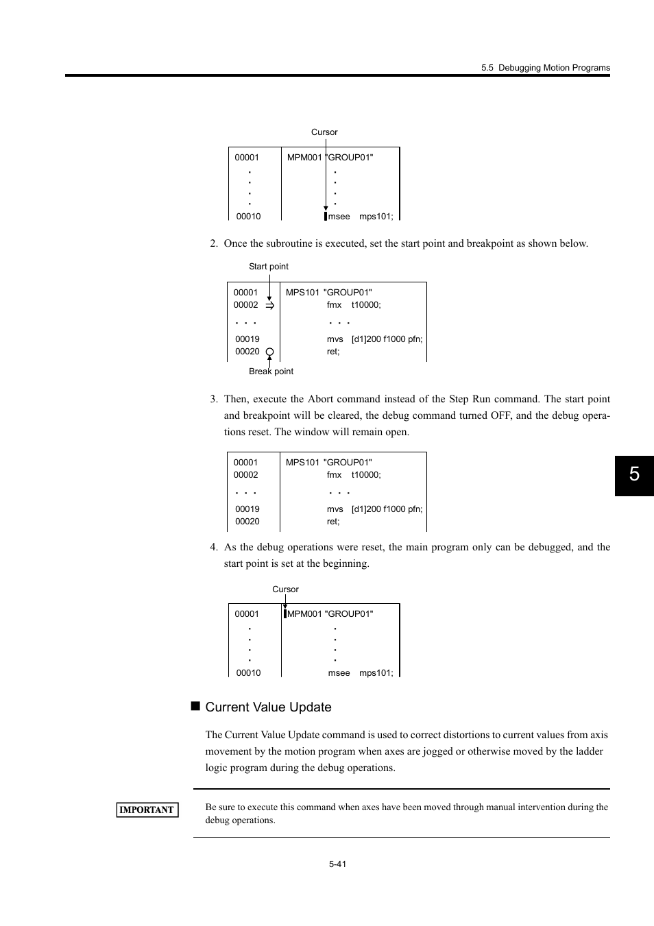 Current value update | Yaskawa MP900 Series Machine Controller for Standard Operation User Manual | Page 336 / 509