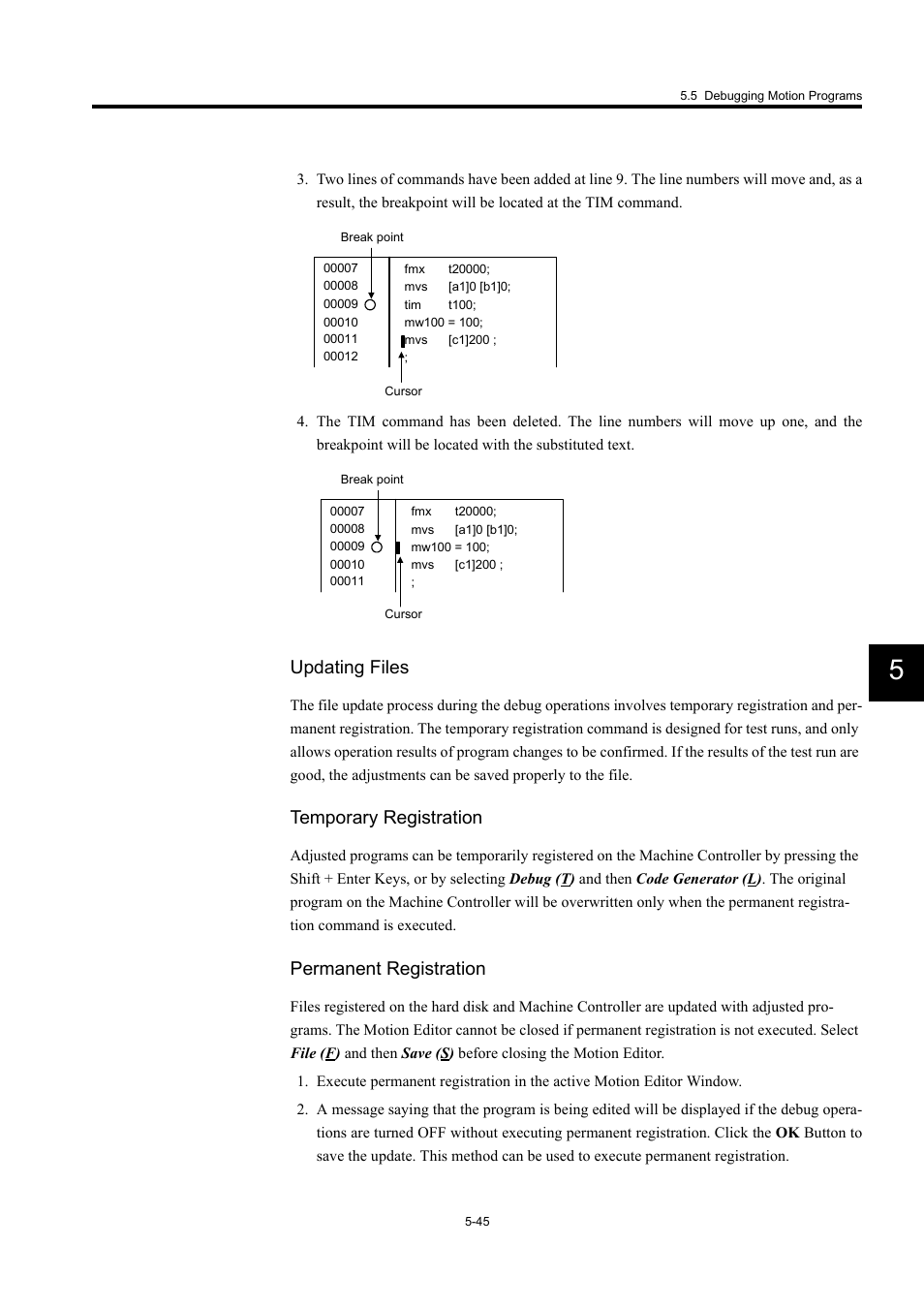 Updating files, Temporary registration, Permanent registration | Yaskawa MP900 Series Machine Controller for Standard Operation User Manual | Page 340 / 509