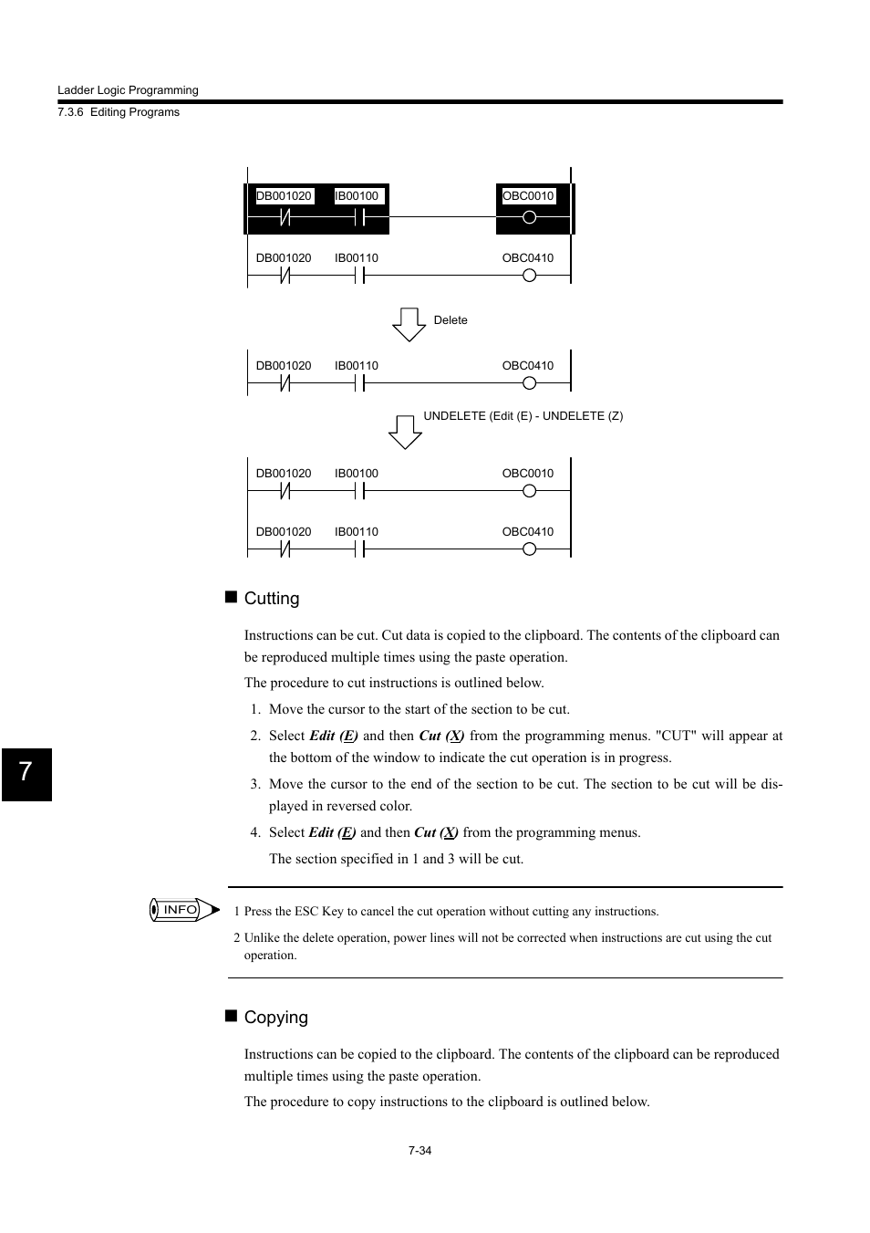 Cutting, Copying | Yaskawa MP900 Series Machine Controller for Standard Operation User Manual | Page 401 / 509