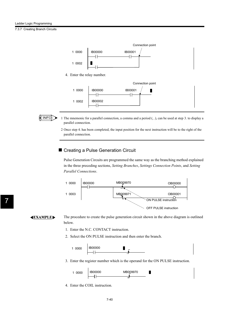 Creating a pulse generation circuit | Yaskawa MP900 Series Machine Controller for Standard Operation User Manual | Page 407 / 509