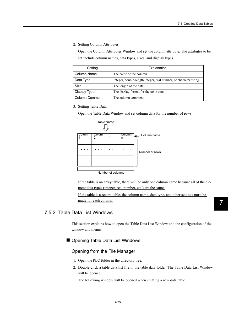 2 table data list windows | Yaskawa MP900 Series Machine Controller for Standard Operation User Manual | Page 442 / 509