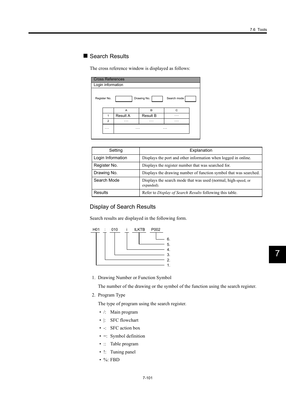 Search results, Display of search results | Yaskawa MP900 Series Machine Controller for Standard Operation User Manual | Page 468 / 509