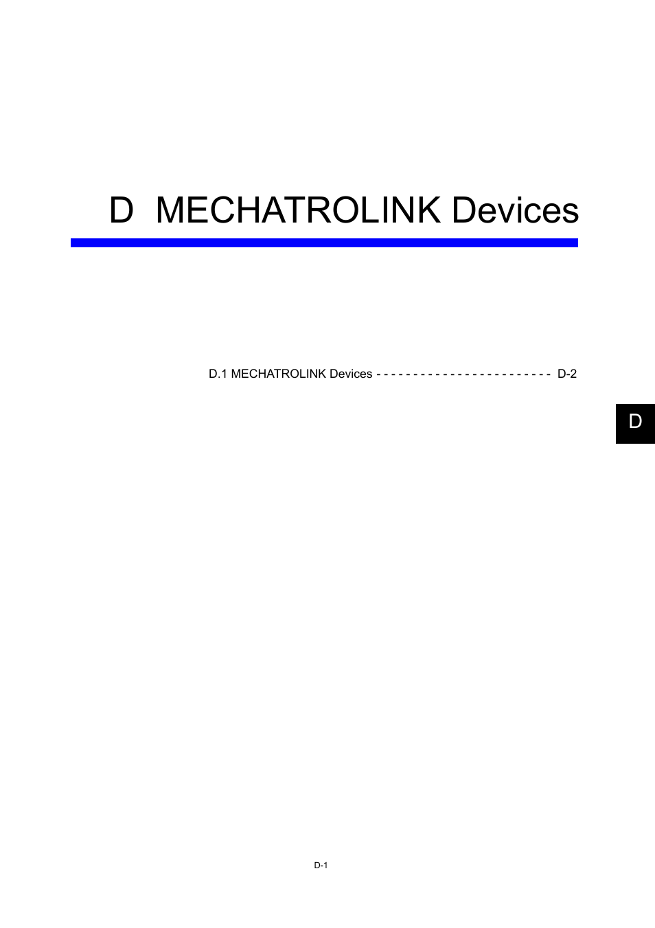 D mechatrolink devices | Yaskawa MP900 Series Machine Controller for Standard Operation User Manual | Page 507 / 509