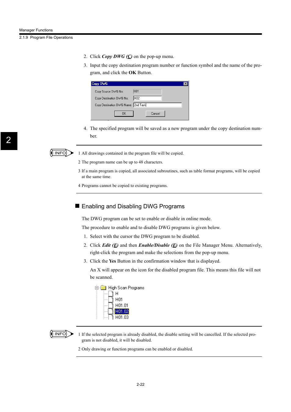 Enabling and disabling dwg programs | Yaskawa MP900 Series Machine Controller for Standard Operation User Manual | Page 55 / 509