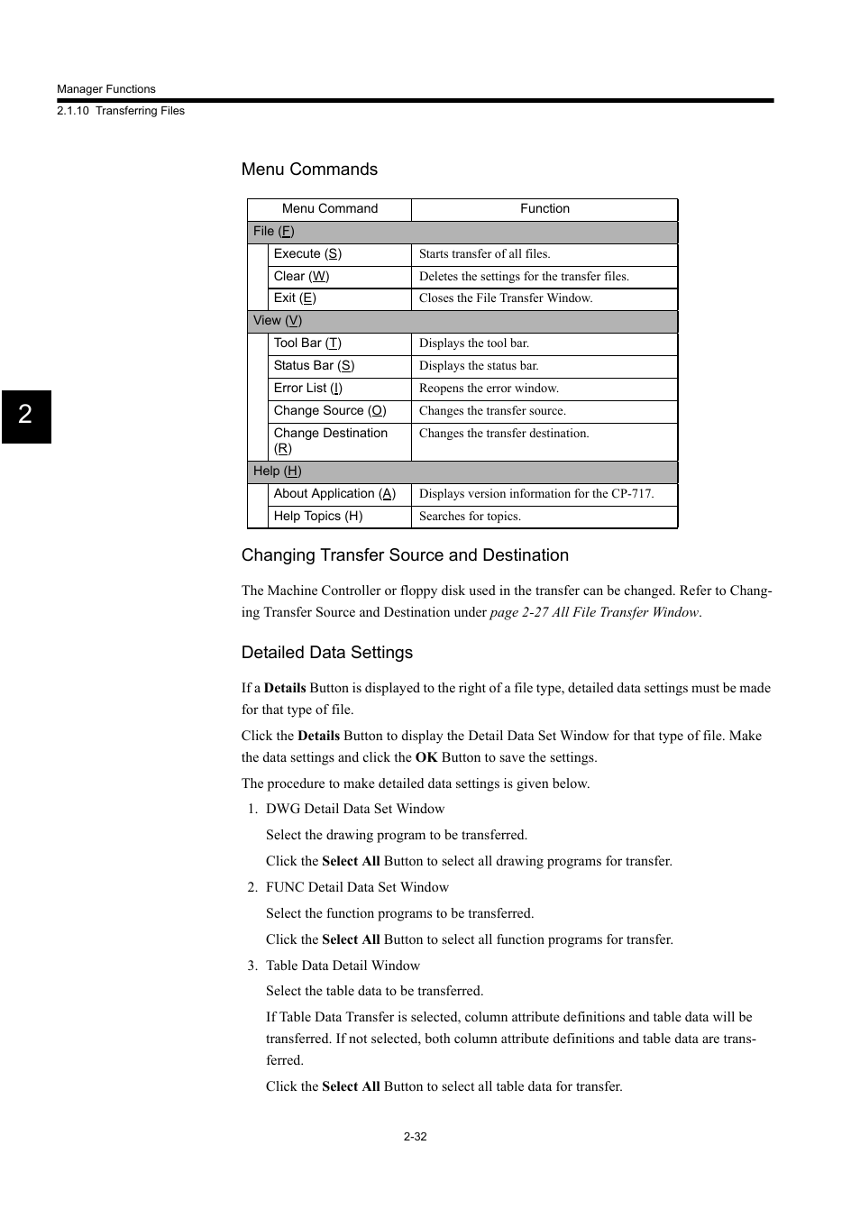 Detailed data settings | Yaskawa MP900 Series Machine Controller for Standard Operation User Manual | Page 65 / 509