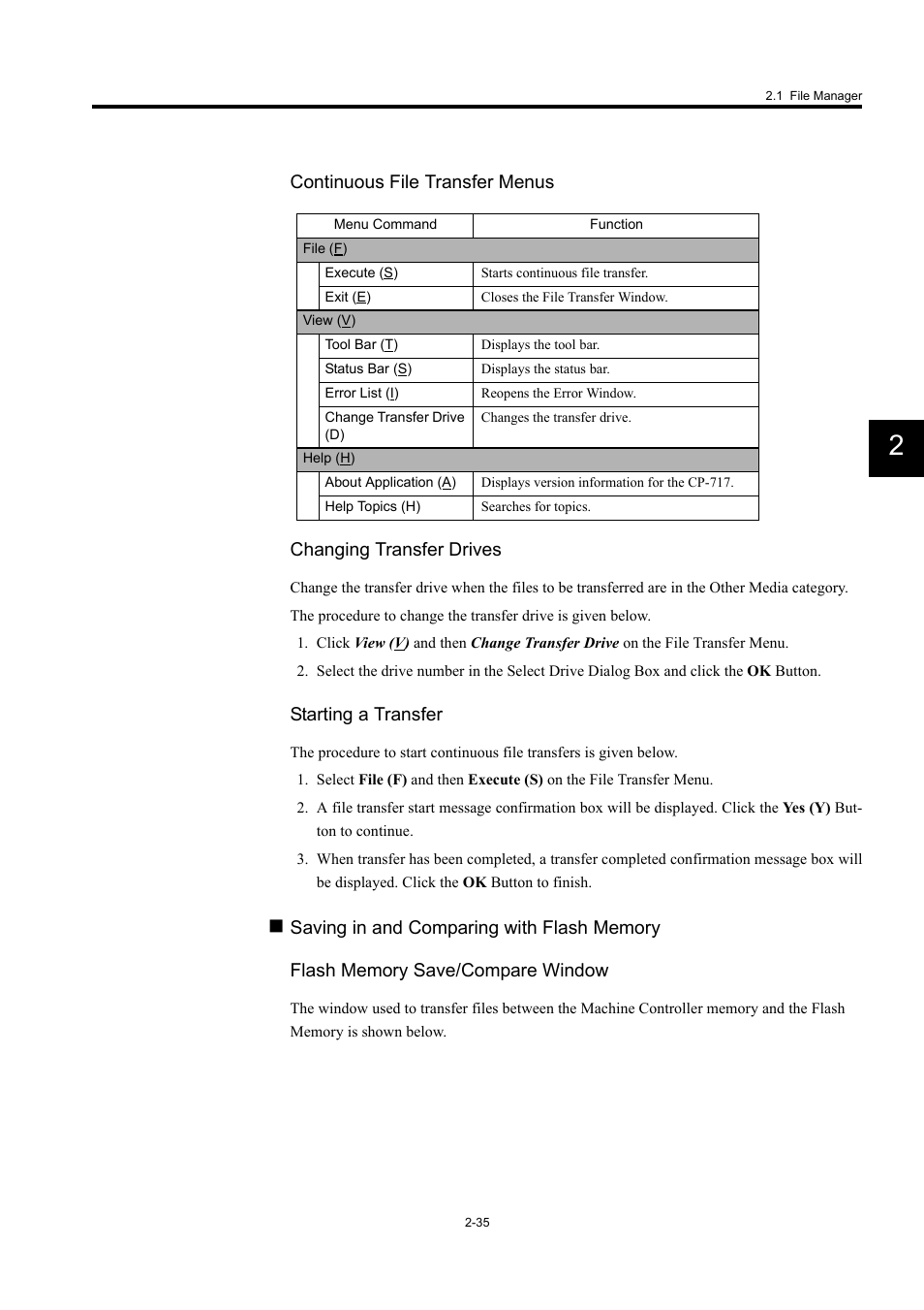 Starting a transfer | Yaskawa MP900 Series Machine Controller for Standard Operation User Manual | Page 68 / 509