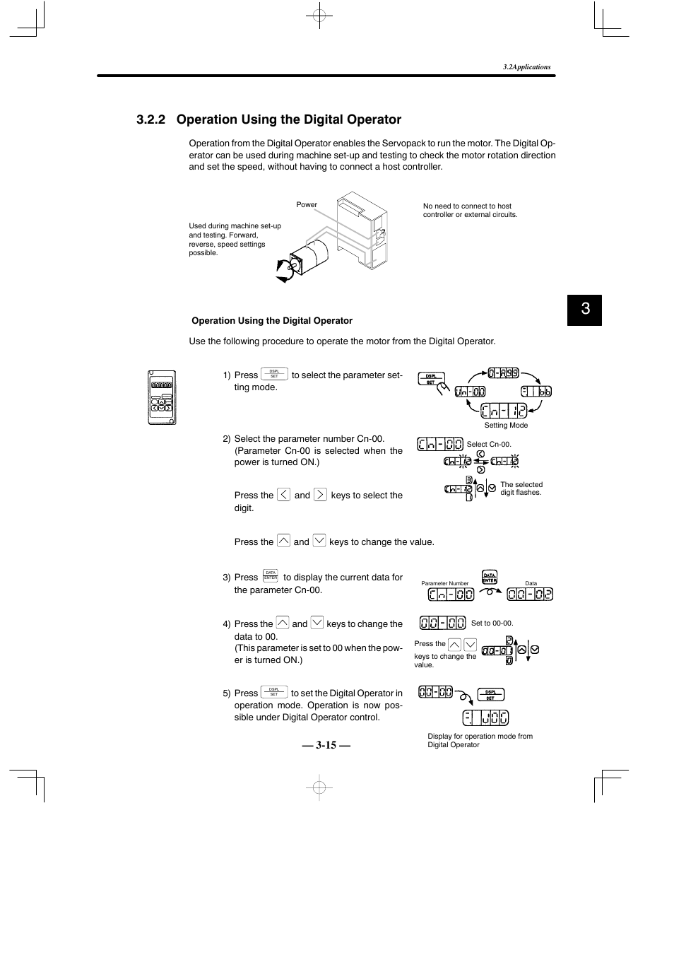 2 operation using the digital operator | Yaskawa Sigma Mini User Manual | Page 139 / 282